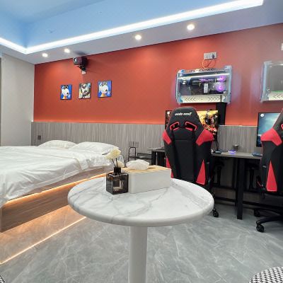 夜光情侣投影大床房