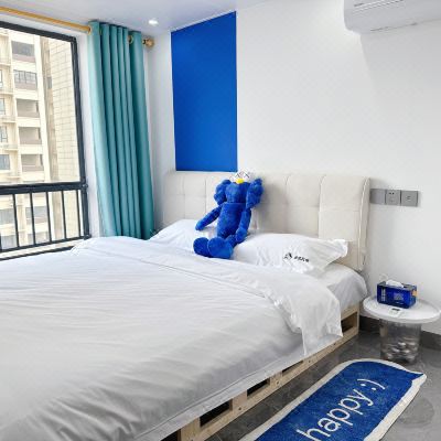 克莱因蓝·设计师两房套房（洗衣机+厨房+冰箱）