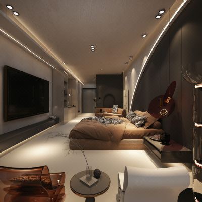 格拉夫商旅影音主题房(110寸巨幕+极米Z6x超清投影仪+宏益乳胶床垫）