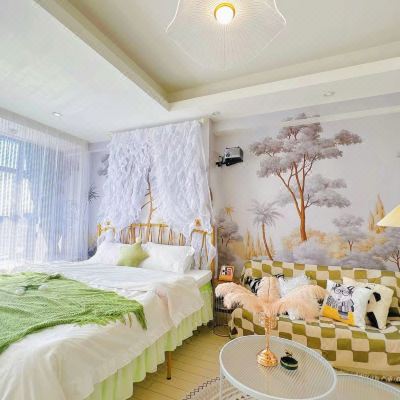 法式轻奢百寸4K投影主题房