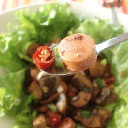 简单美味——蘑菇脆皮肠