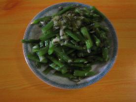 干煸四季豆（咸菜蒜茸）